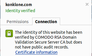 screengrab of certificate information for konklone.com certificate-connection Why Google is Hurrying the Web to Kill SHA-1